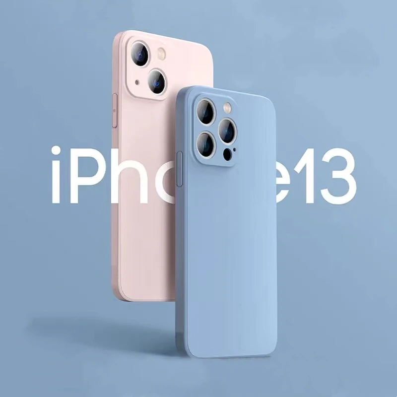 

Luxury Liquid Silicone Case For iPhone 13 12 11 Pro Xs Max Case Cover For iPhone X Xr 7 8 Plus 6 6s Soft Camera Protection Cases