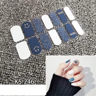 Наклейка для ногтей, 1 лист, с рисунком улыбки, полоски, блестящая пудра, самоклеящаяся наклейка, Дизайн ногтя маникюрные