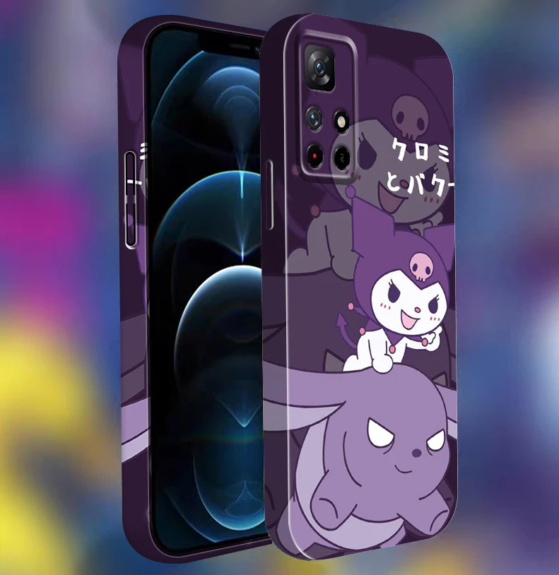 

Sanrio Kulomi Cartoon Cute Film Phone Case For Redmi K60 K50 K40 K30 9A Note 12 11 11T 10 10S Pro Plus 5G Feilin Hard Cover