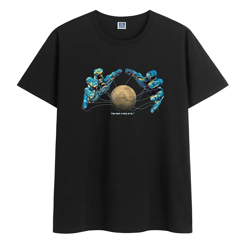 

New Summer Fashion Cotton With Tees Round Neck And Short Sleeves Printed T-shirt For Men Tops