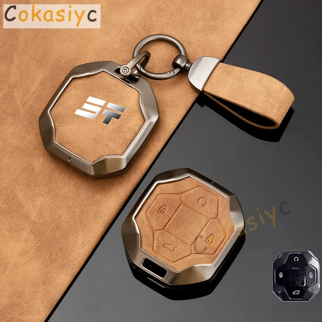 

Zinc Alloy Car Remote Key Case Full Cover Protection Holder Shell for Chery Jetour T2 Traveler 2023 2024 Keychain Accessories