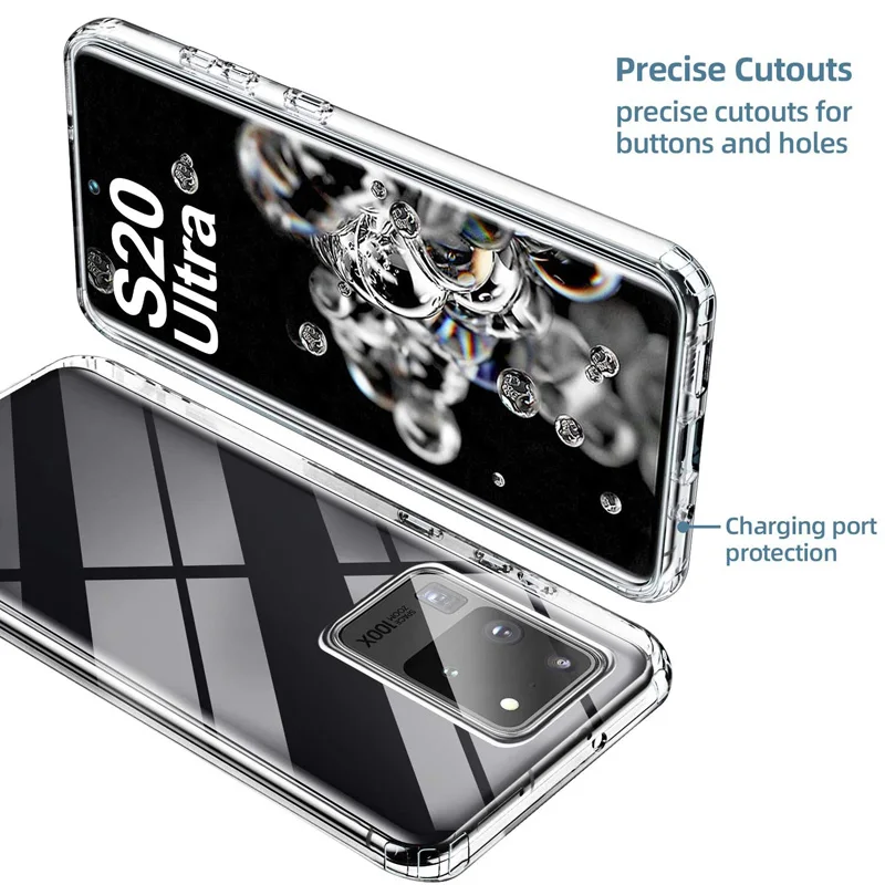 360 Защитный Прозрачный чехол для телефона Samsung Galaxy S22 Ultra S21 FE S20 Plus S8 S9 S10 Note 20 Ультра