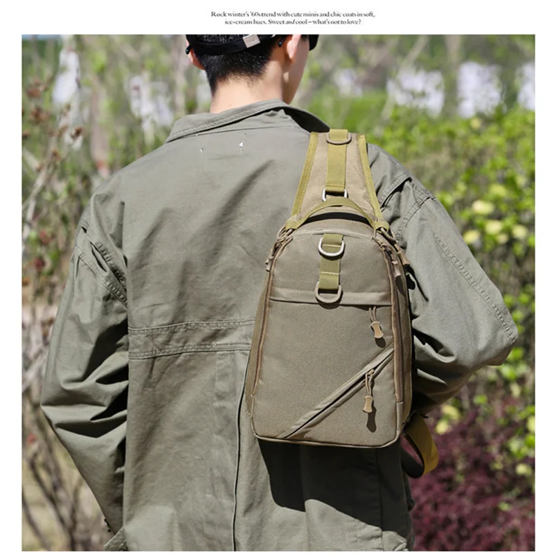 

Tactical Chest Bag Military Trekking Pack EDC Sports Bag Shoulder Bag Crossbody Pack Assault Pouch for Hiking Cycling Camping
