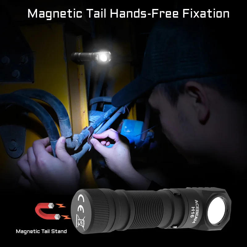 Светодиодный налобный фонарь ACEBEAM H16 с прямым углом