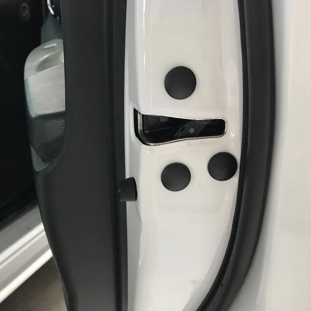 

12Pcs Car Door Lock Screw Protector Cover Car Anti-Rust ABS Black Plastic Cap Auto Universal Accessories Car Protective Cap