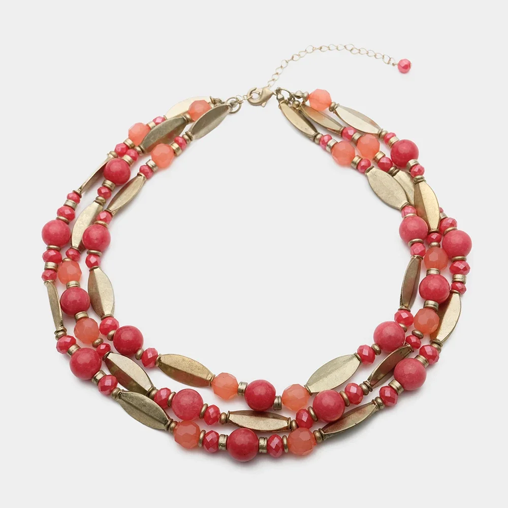 Разноцветные Популярные Круглые бусины в старинном стиле искусственные камни