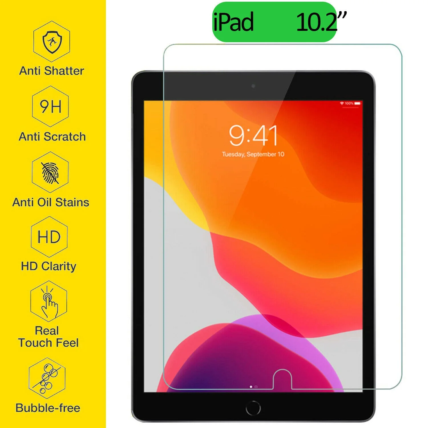 

Защитная пленка для Apple iPad 7 поколения, 10,2 дюйма, из закаленного стекла