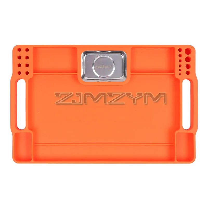 Силиконовый лоток для инструментов, сегментированный держатель для ремонта инструментов, универсальный коврик, силиконовый лоток для деталей механики с маленькой квадратной пластиной