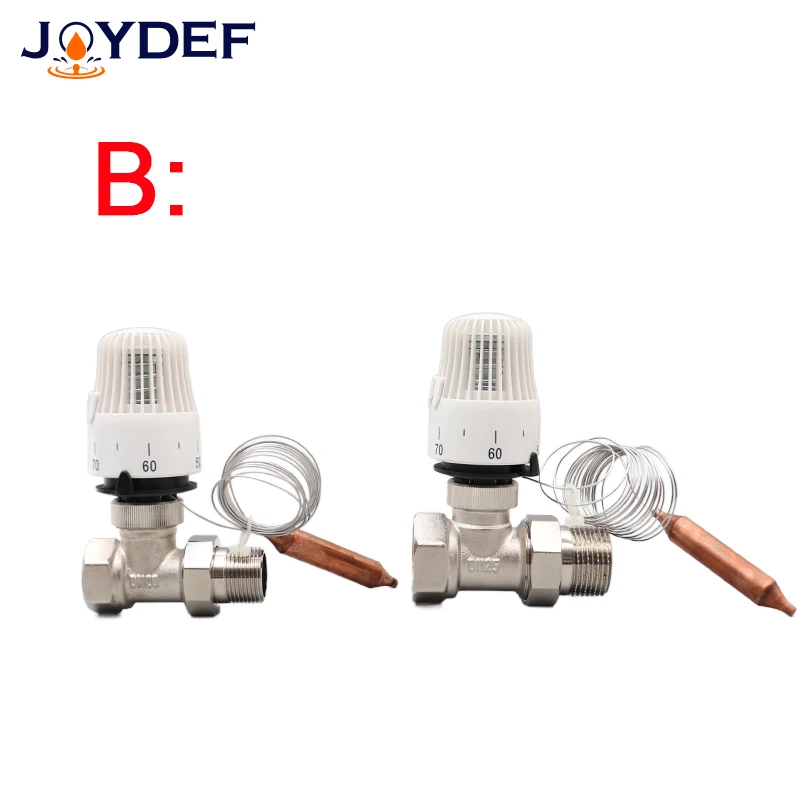 

Термостатическая головка радиатора для системы отопления пола, термостатический клапан радиатора M30 * 1,5, пульт дистанционного управления, латунный клапан