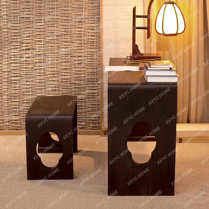 Стол пианино из массива дерева Античная китайская каллиграфия и живопись стул