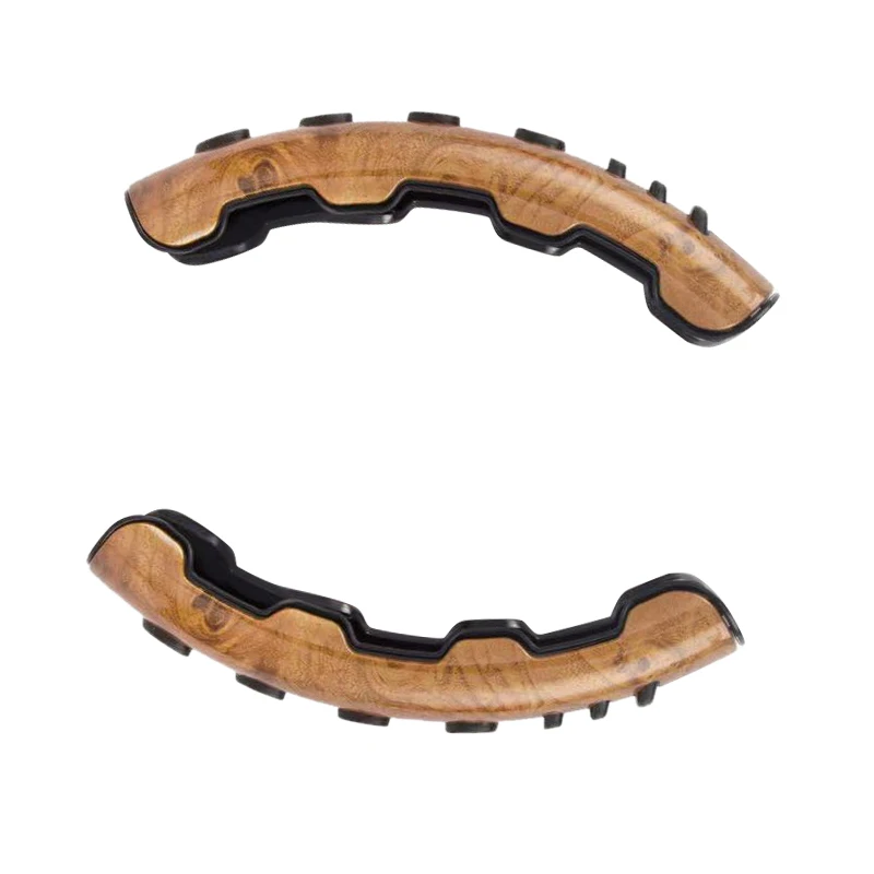 

2pcs/Set Brown Peach Wood Style Steering Wheel Booster Non-Slip Cover Trim for Universal Cars