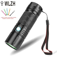 portable led flashlight 3 lighting modes xml2 usb rechargeable led torch for night riding camping hiking fishing hunting