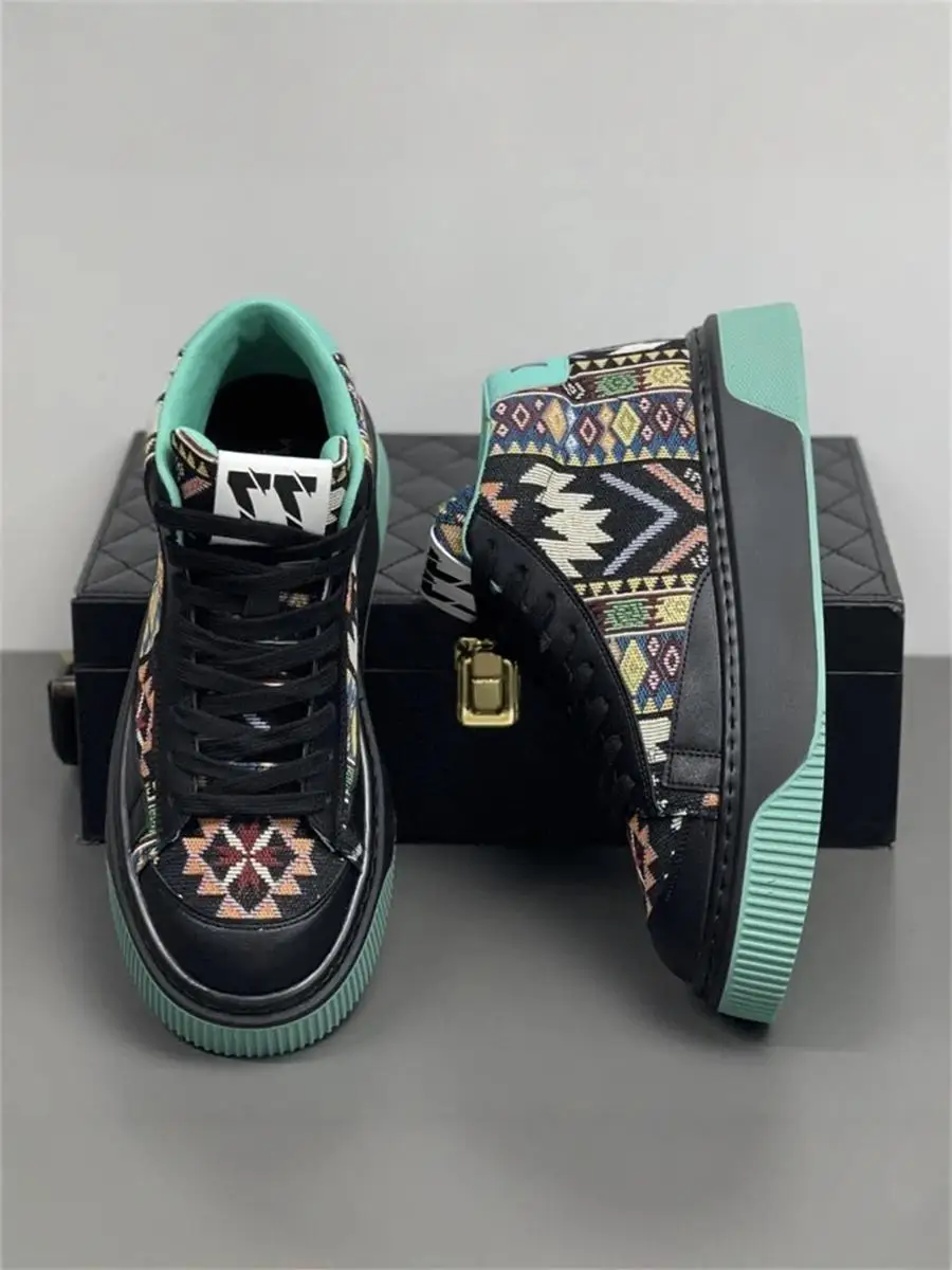 Autumn and Winter New Trendy Men's Shoes Fashion Color Matching Versatile Sports Casual Flat Soft Bottom Lightwei...