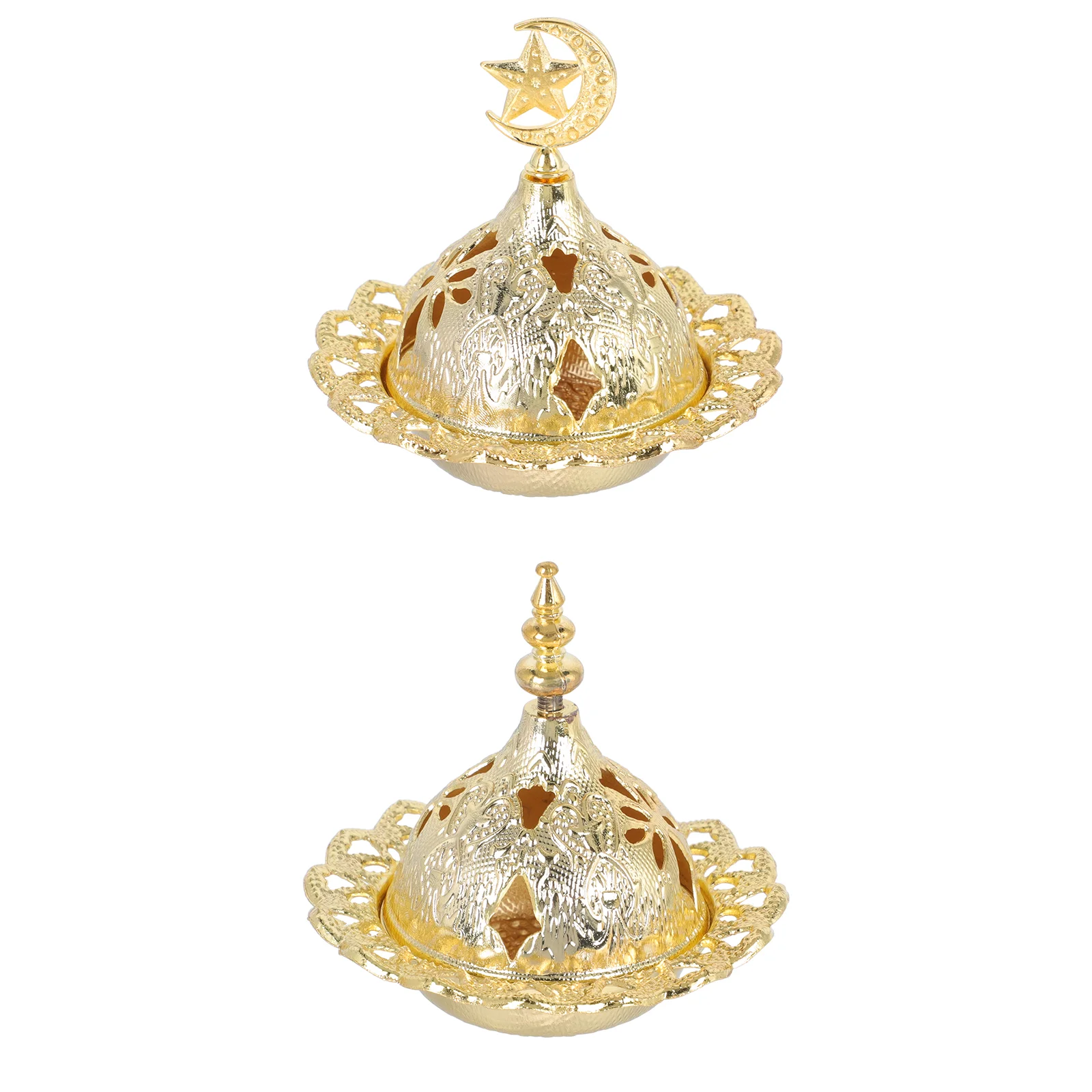 

2pcs Delicate Incense Furnace Decorative Incense Stove Desktop Censer Decor