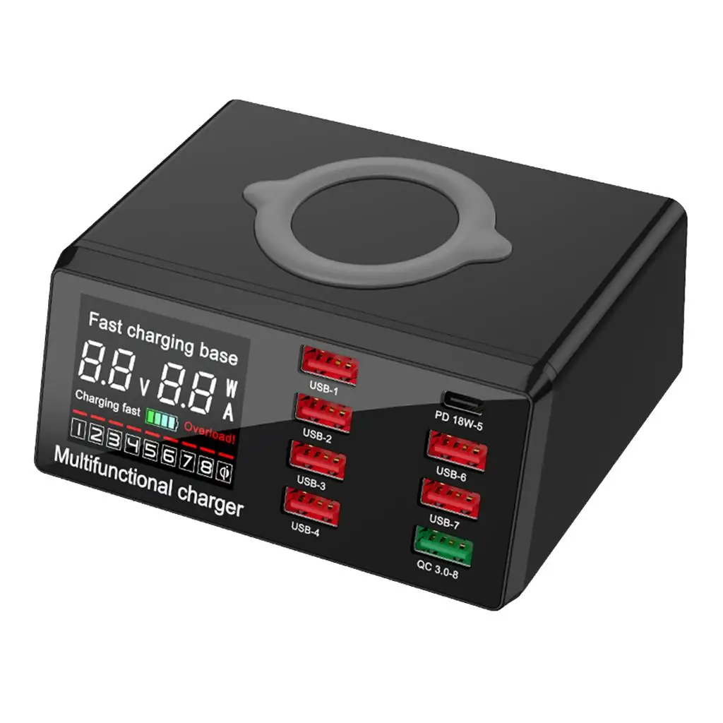 Gazechimp QC 3.0 Зарядка 8 портов USB Док-станция Беспроводная быстрая r Великобритания