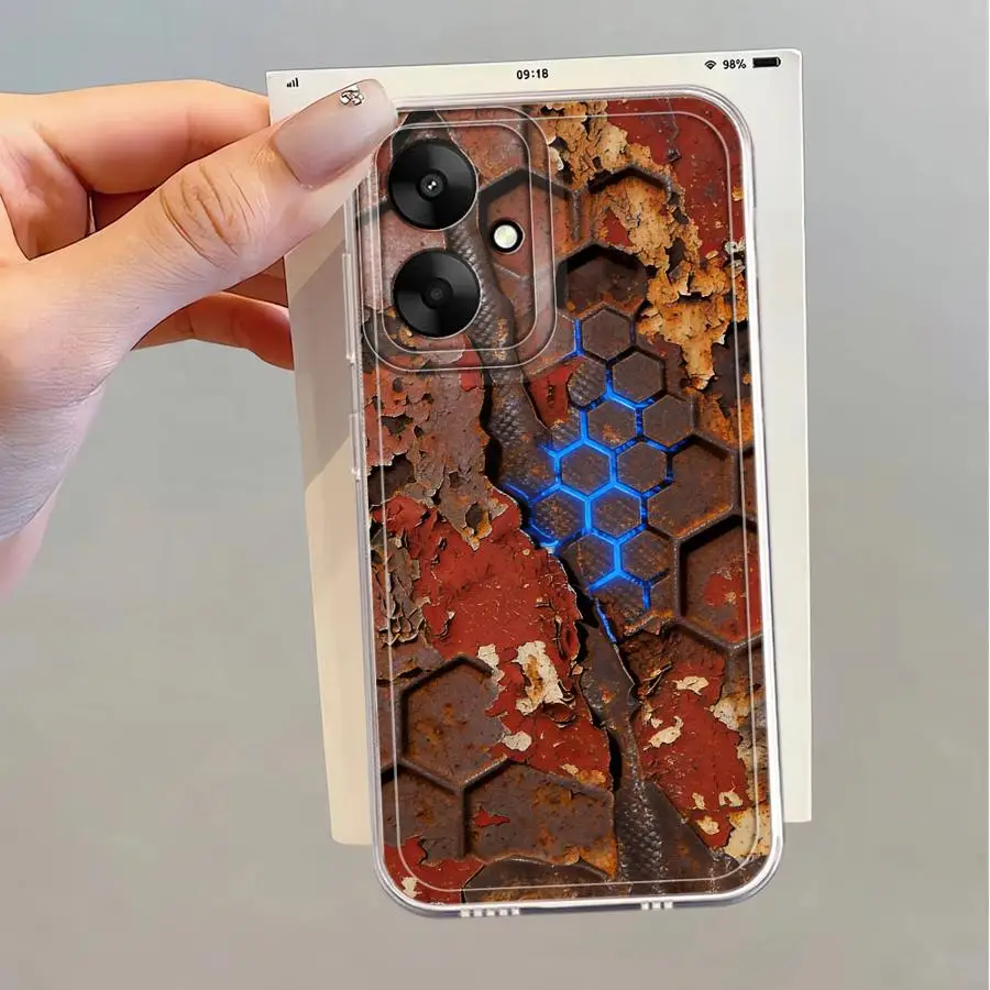 Фото Чехол из нержавеющей стали с карбоновым волокном для Xiaomi Poco X3 NFC X3 Pro, мягкий чехол для телефона №2