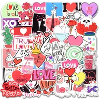 50 pcs valentines day love graffiti stickers fashion diy laptop luggage guitar car stickers