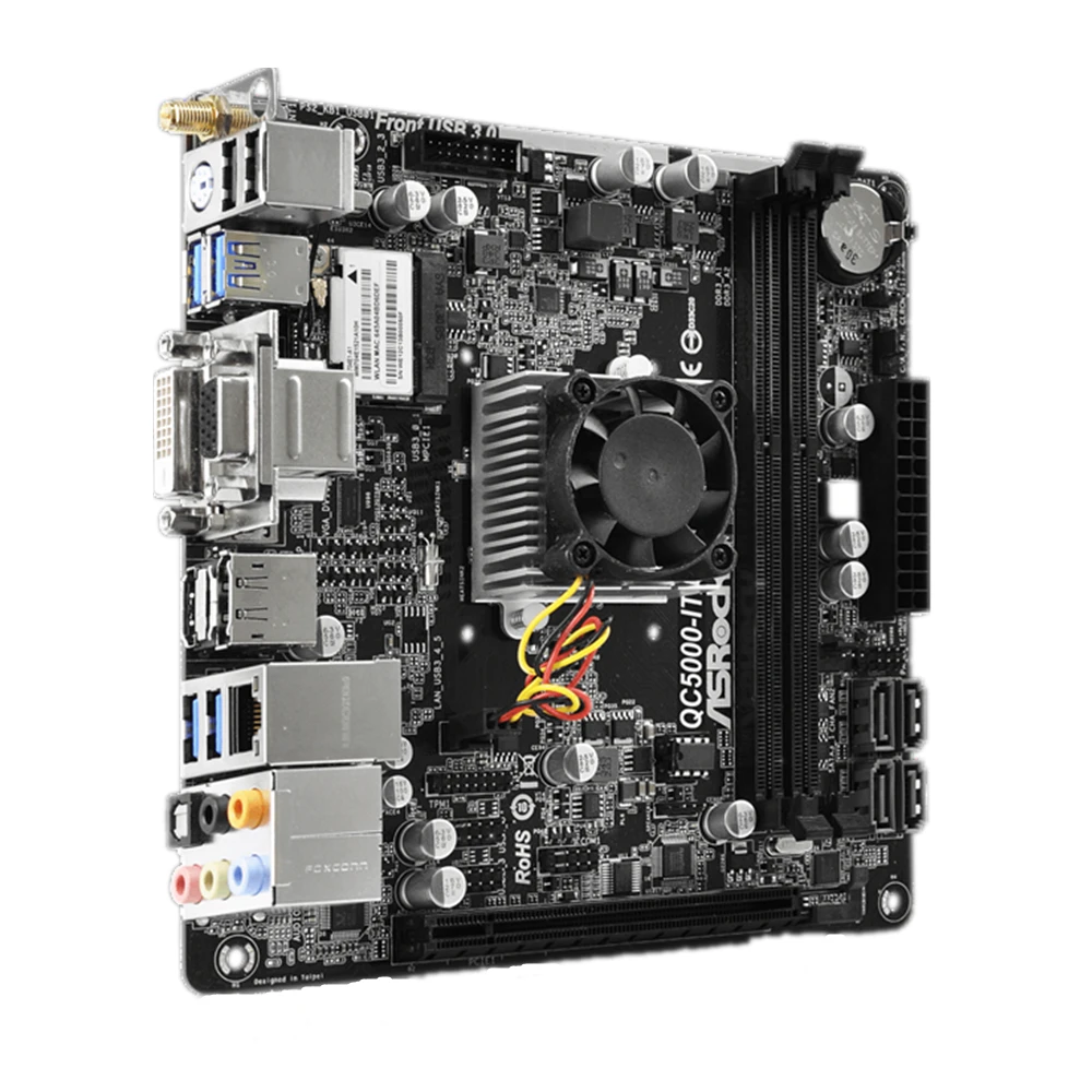 

ASRock QC5000-ITX/материнская плата с WiFi AMD FT3 Kabini A4-5000 Quad Core APU DDR3 16GB USB3.1 Mini-ITX интегрированный AMD Radeon HD 8330