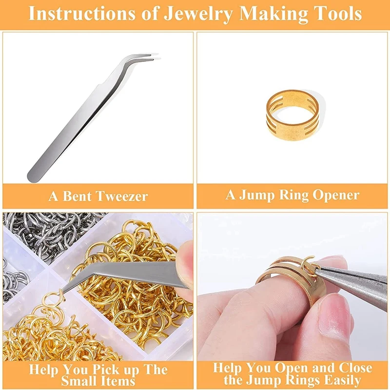 Набор для изготовления сережек принадлежности застежки и колечки бижутерии 2303