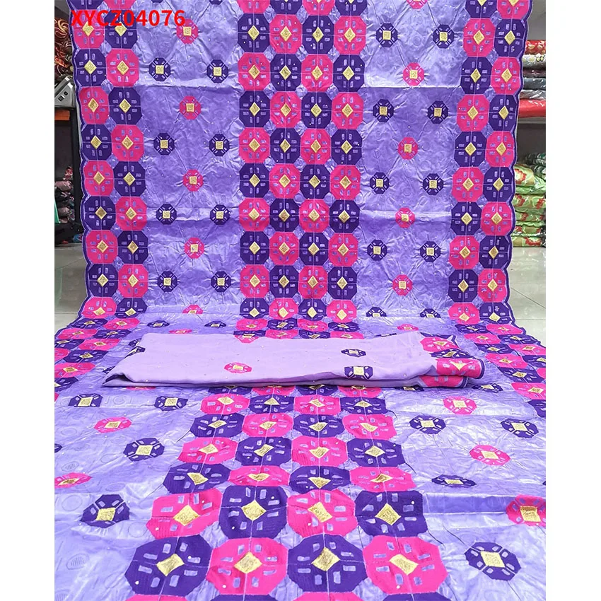 

Оригинальный кружевной текстиль из Анкары, ткань из мелкой парчовой ткани Базина 5 + 2 ярдов/партия XYCZ04076B