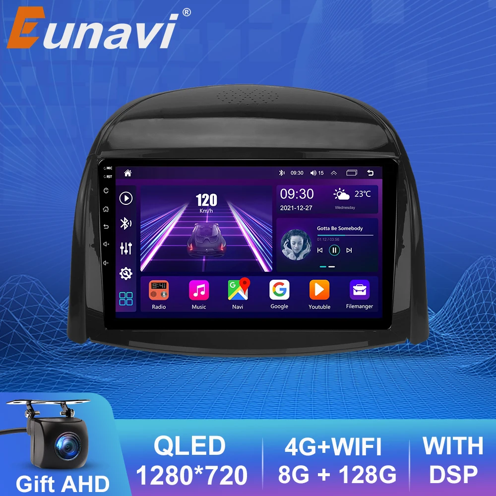 Автомагнитола Eunavi Android 10 для Hyunda Tucson 2 ix35 2009-2015 мультимедийный видеоплеер с