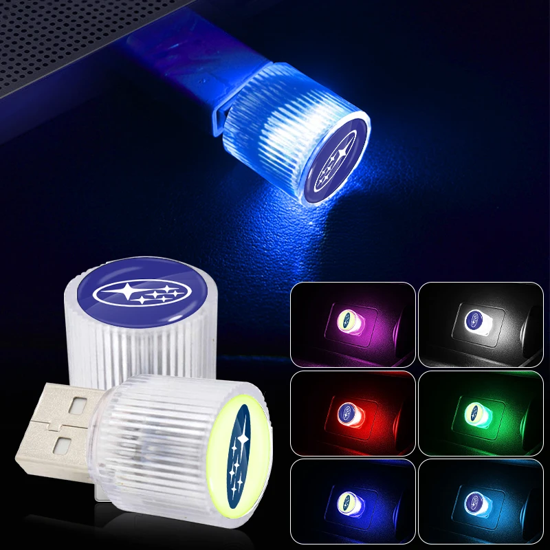 

1pcs Car Interior USB Atmosphere Light Portable Mini LED Party Lamp For Subaru Forester Impreza Outback Legacy Tribecacar WRC XV