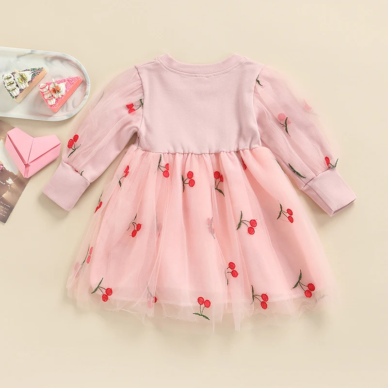 Одежда для маленьких девочек платья с длинным рукавом платья-пачки из тюля