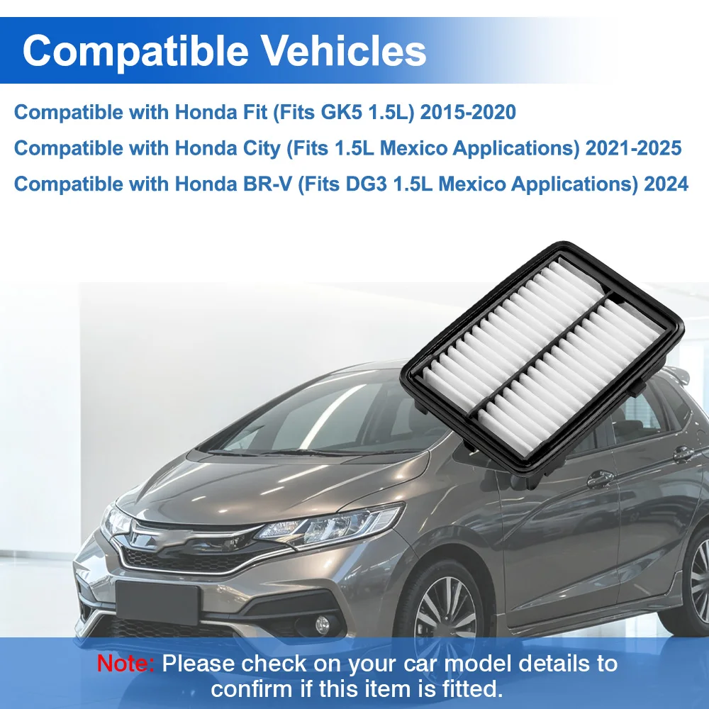 Фото Для Honda Fit GK5 2015-2020 / City 2021-2025 / BR-V DG3 1.5L 2024 Воздушный фильтр двигателя 17220-5R0-008 CA11949 Автозапчасти №1