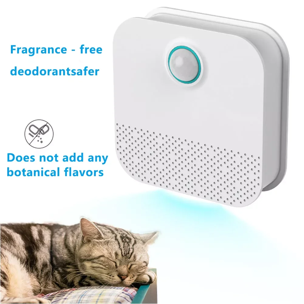 

2023New Pet Cat Dog Intelligent Deodorizer Bathroom Cleaning Tools Cat Litter Box Super Soundoff USB Rechargeable Odor Purifier