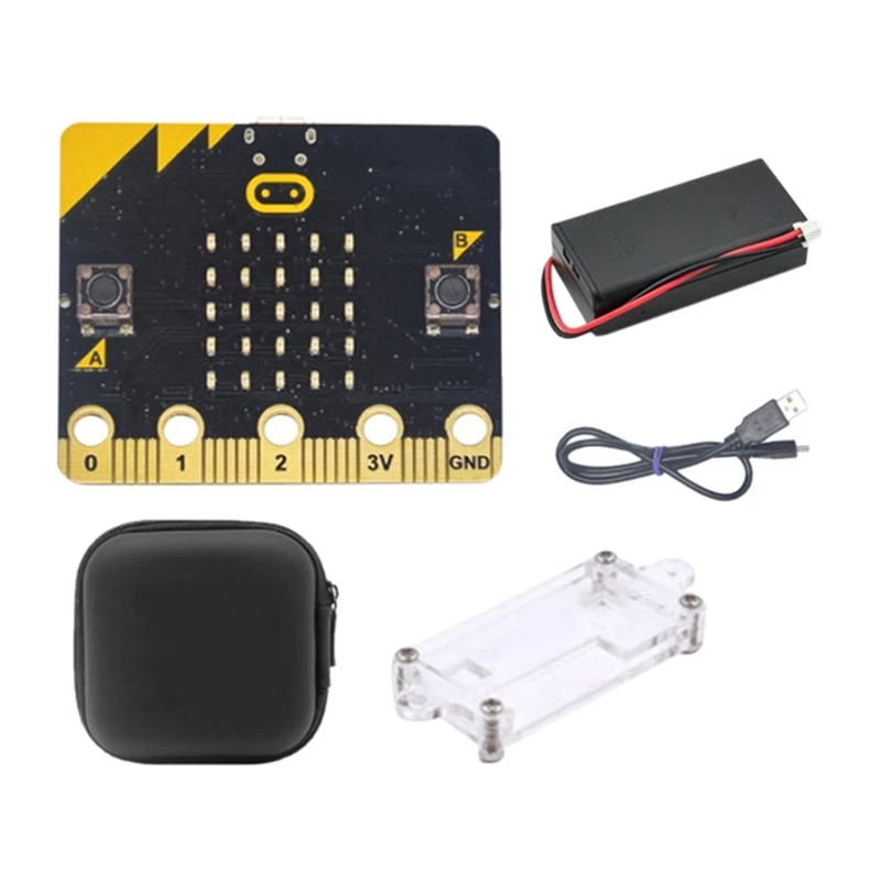 

BBC Microbit Go Start Kit DIY Programmable Learning Development Board With Microbit Battery Case+Storage Bag