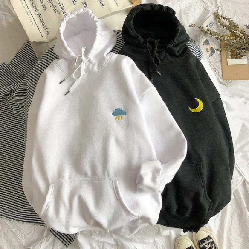 

Spring Print Hoodies Women Kindness Hoodies Pullovers Fashion Princess Hooded Women Casual Letter Sweatshirt Loose Sweater