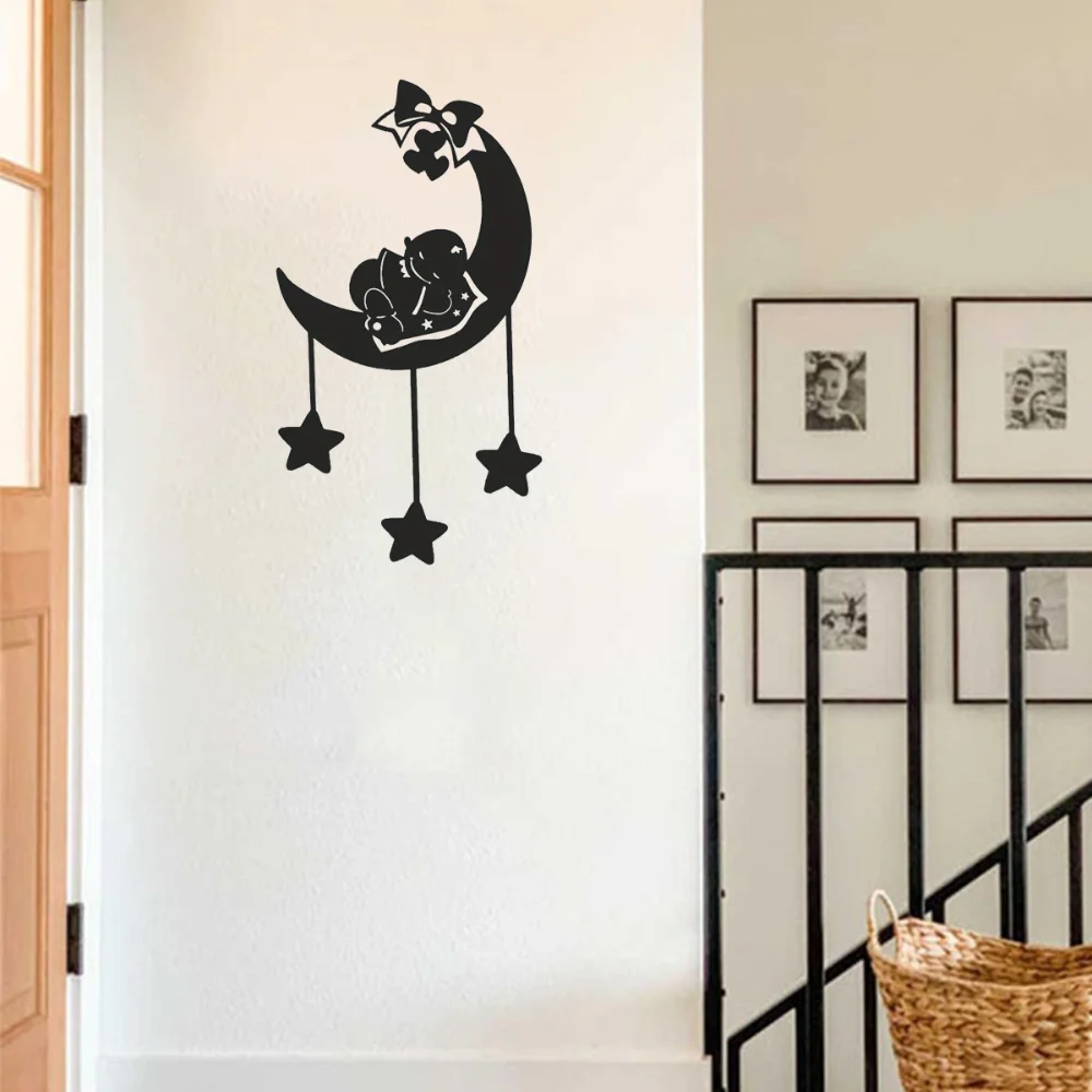 Уникальный Металлический Настенный Художественный Декор С Луной И Милыми
