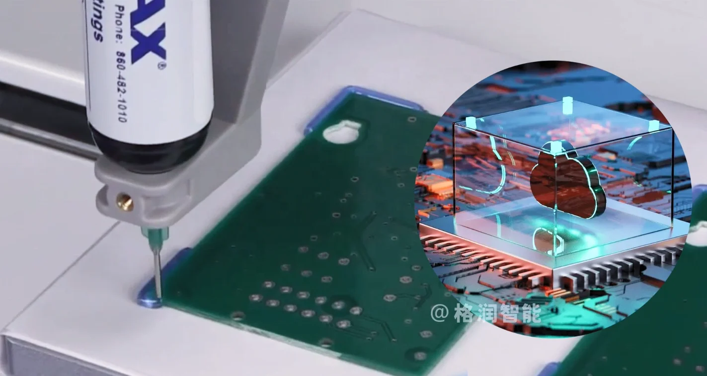 Промышленный автоматический вращающийся диспенсер 4-осевой для клея робот