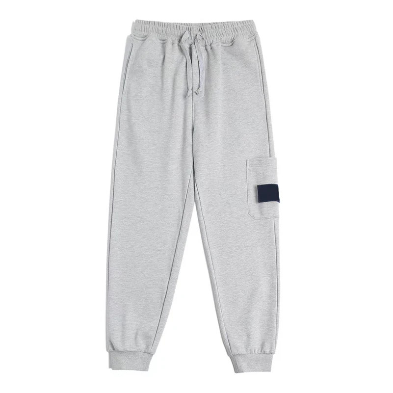 

Classic Pocket Men's Drawstring Waist Sweatpants Terry Cotton Dyed Washed Casual Streetwear Trousers Pantalones Hombre MA596