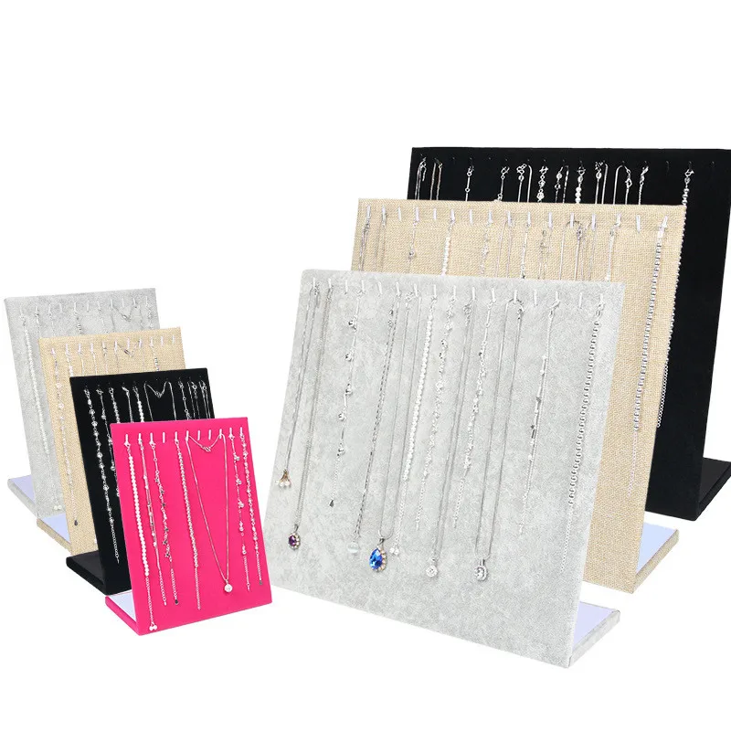 

New Velvet Necklace Pendant Display Stand Women Jewelry Organizer Holder Storage Case Bracelet Display Rack