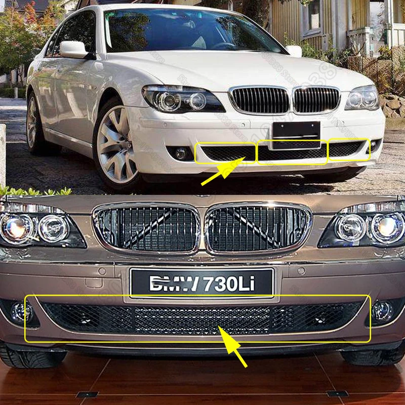 Фото Решетки переднего бампера, сетка для 2006-2008 E65 E66 BMW 750i 750Li 760i 760Li Alpina B7 51117135563 51117135564 51117135573 №3