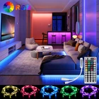 Светодиодная лента, 25 м, s RGB 44 клавиши, мини-контроллер, светодиодная Светильник та 30 м для спальни, гостиной, Светодиодная лента, светодиодная вилка, СШАЕСАвстралииВеликобритании