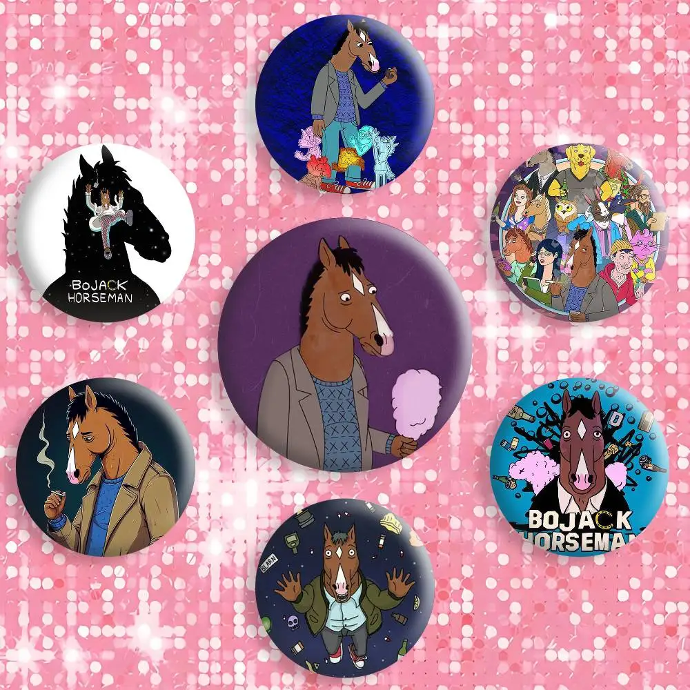 Фото Броши B-BoJack Horsemans, мультяшные значки, аксессуары для рюкзаков и головных уборов, подарок для друга №1