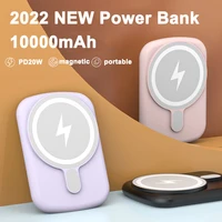 mini power bank 10000mah magnetic 15w wireless charger for apple iphone 13 12 11 xiaomi samsung powerbank external battery pack