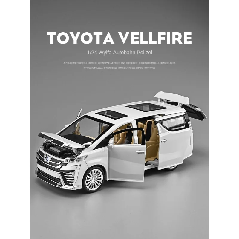 

Toyota Wylfa MPV Alloy Car Model 1/24 ELFA Business Car Car Model Ornaments Boy Toy