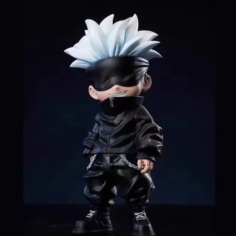 Фото Фигурки Jujutsu Kaisen Q-версии: Годжо Сатору, Итадори Юдзи, Фушигуро Мегуми, Кугисаки Нобара – сидящие фигурки для автомобиля и украшения торта №2