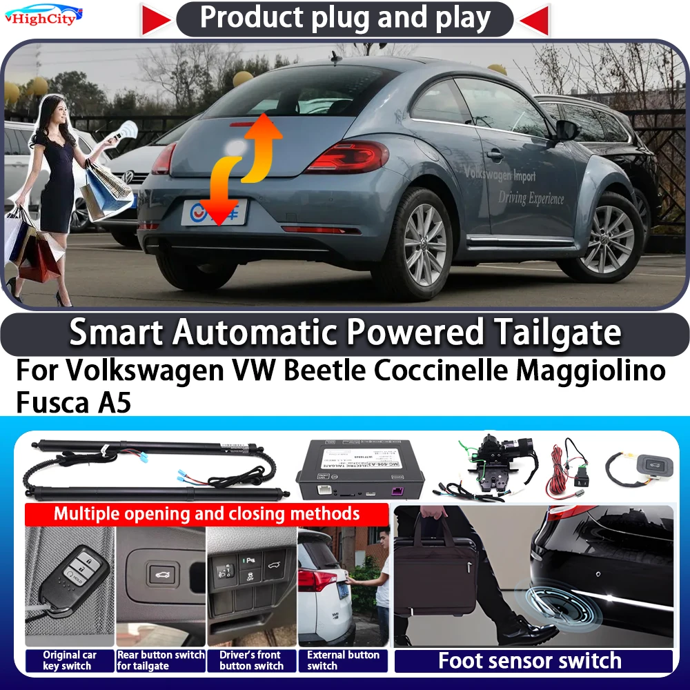 Фото Для Volkswagen VW Beetle Coccinelle Maggiolino Fusca A5 умный автоматический комплект ключей задней двери с электроприводом задняя дверь №1