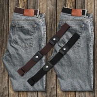 universal 1 inch no buckle stretch elastic waist belt buckle free belt for jean pants dresses women men no hassle waist belt