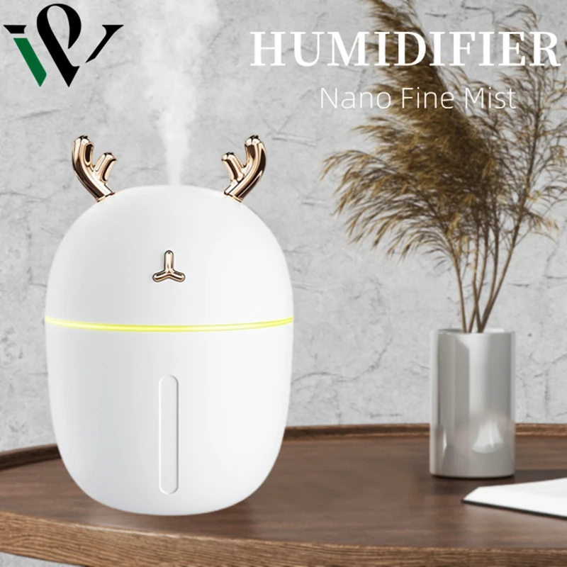 

300ML Air Humidifier Ultrasonic Aromatherapy Diffuser Portable Aromatherapy Sprayer USB Essential Oil Atomizer LED Lamp Home
