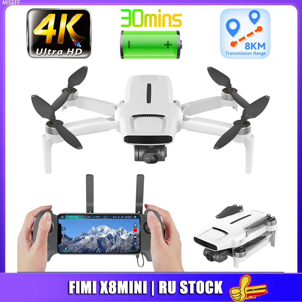 

FIMI X8 Mini PRO GPS Drone 3-Axis Gimbal HD Drone 4K Camera 5G Wifi 8KM 30mins Flight 4K Video RC Drones Dron