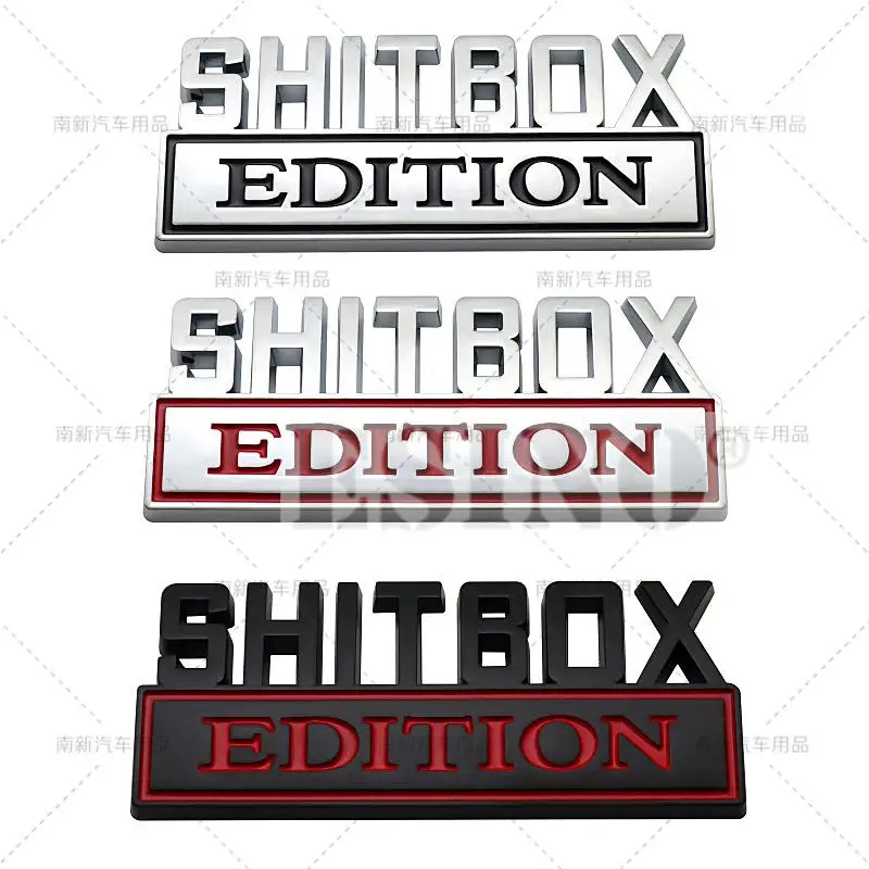 

Автомобильный Стайлинг 3D Sh * tbox серия Хром ABS клейкая эмблема декоративный значок забавная наклейка автомобильный аксессуар