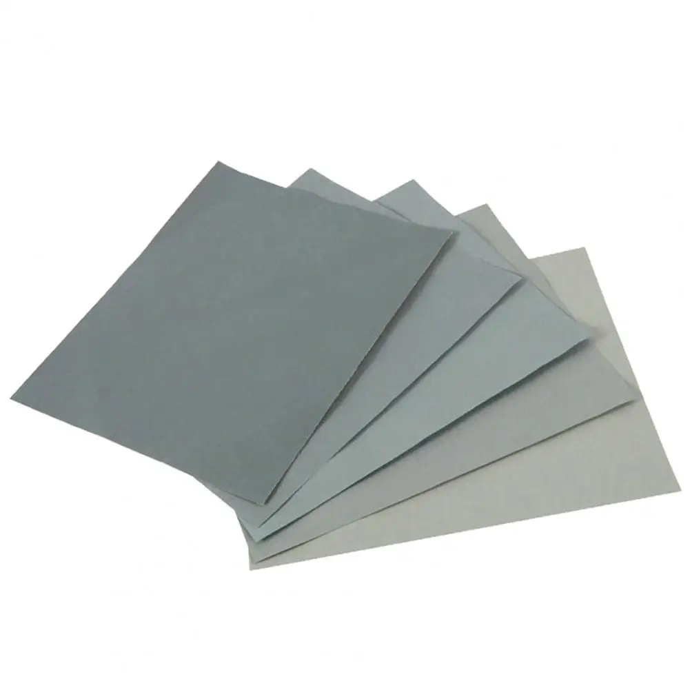 

Sandpaper Sheets Assorted Water Sandpaper Set for Car Paint Durable Tear-resistant Wet/dry Sandpaper with Soft Paper Base 5pcs