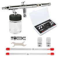 sagud airbrush professional kits siphon feed airbush with 22cc cup and replacement accessory for nail art craft cake decoration