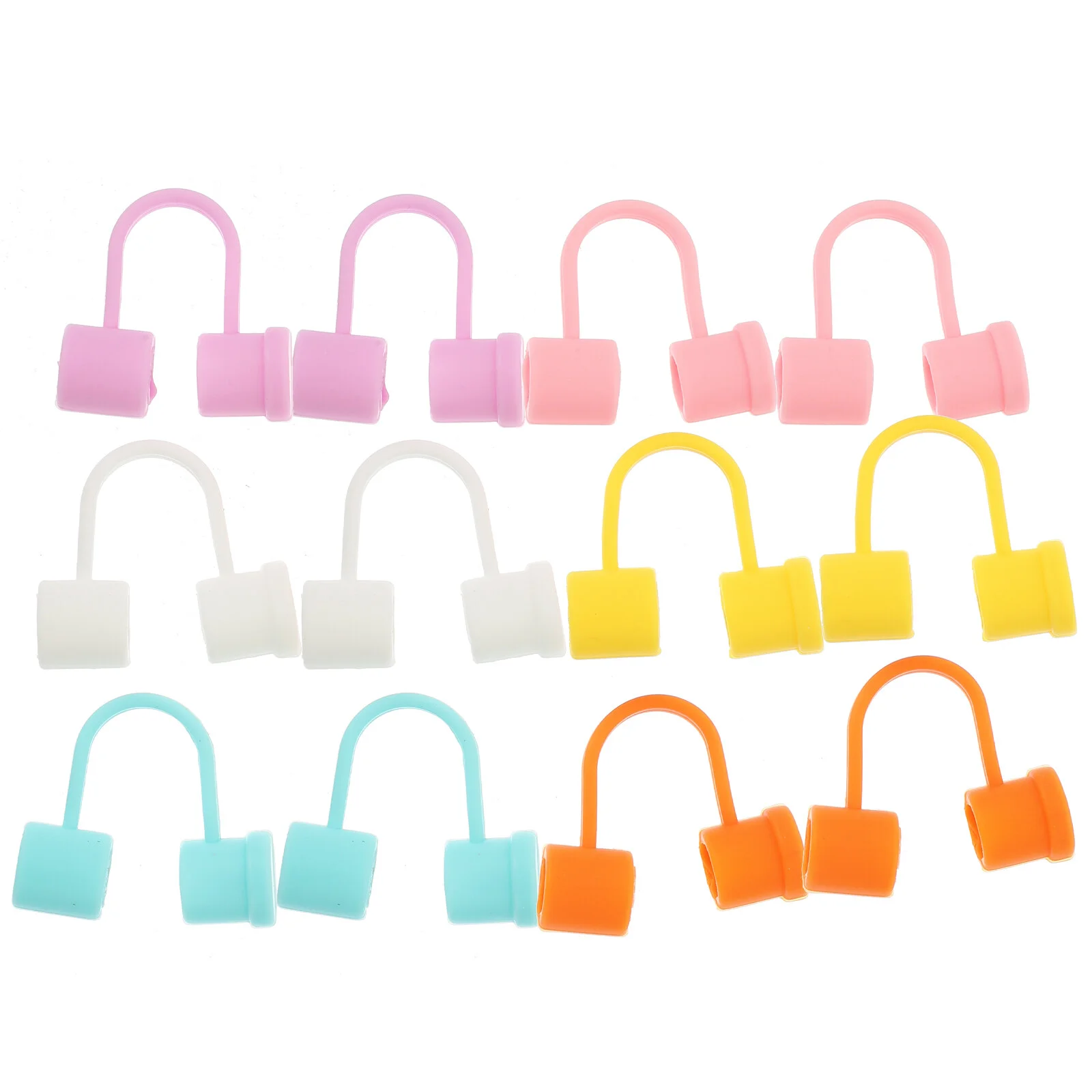

12 Pcs Tumbler Straw Silicone Tips Cute Reusable Straws Covers Caps Silica Gel Protection Drinking Toppers