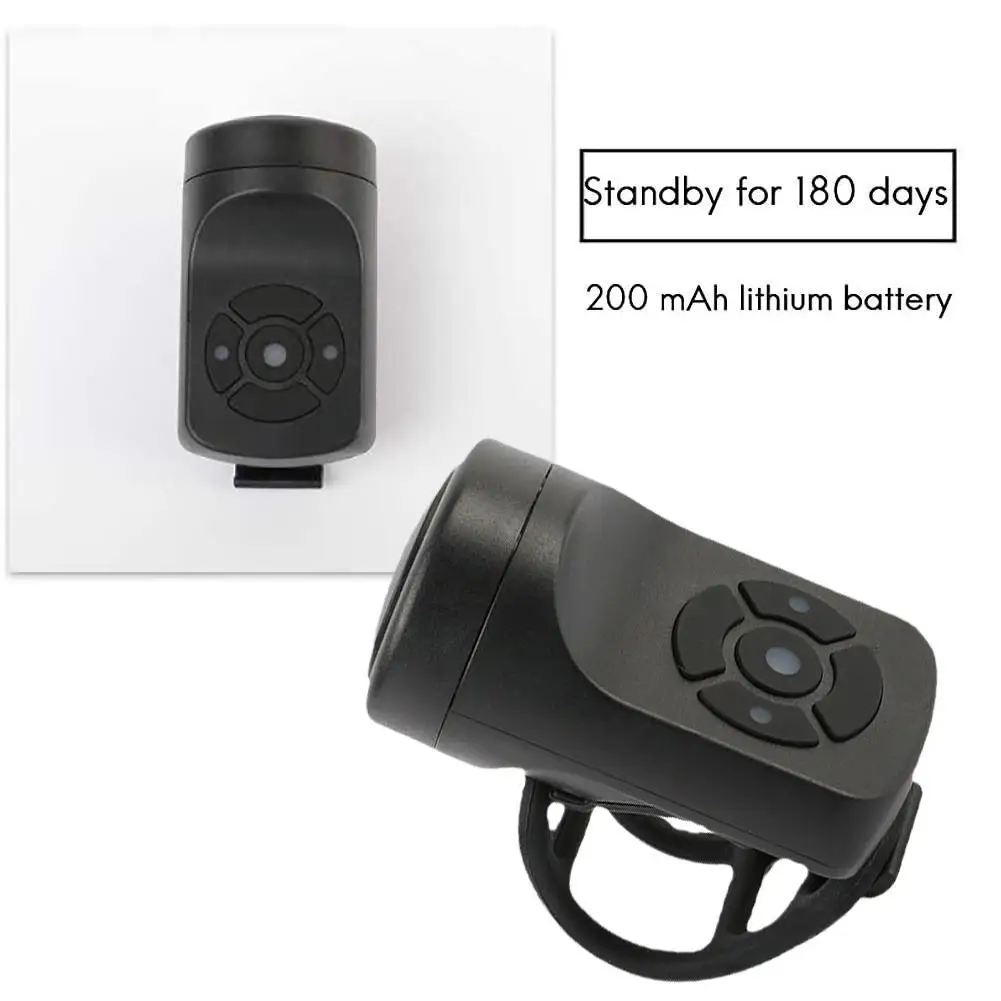 Bicycle Electric Horn Black ABS USB Rechargeable Bicycle Cycling Bell Speaker Ring Bike Accessories Loud Handlebar Alarm Ring